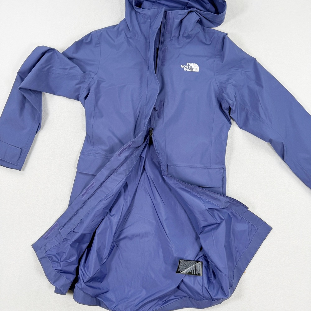 The North‎ Face City Breeze Rain Parka Ii Size S Womens Cave Blue NEW - Picture 3 of 9